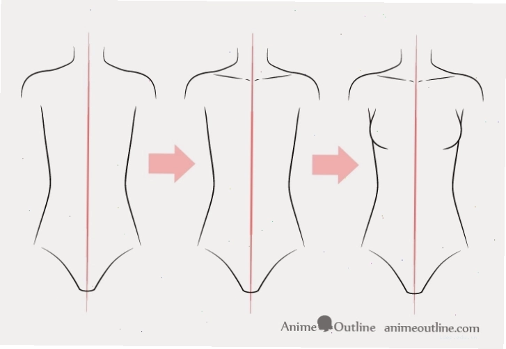 Cách vẽ chi tiết phần ngực cho nhân vật anime nữ