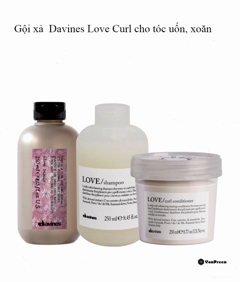 Cặp gội xả Davines Love Curl cho tóc uốn xoăn