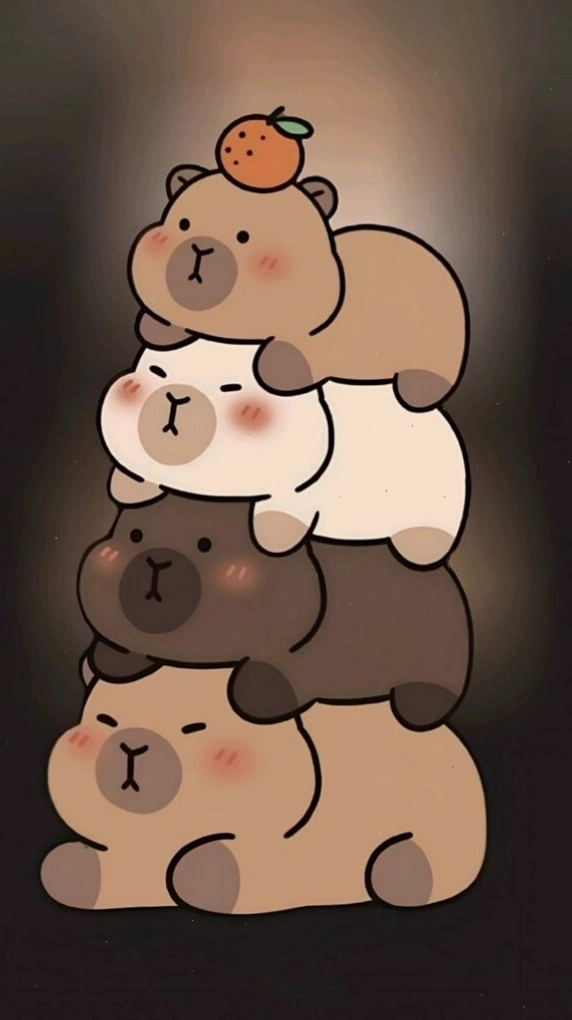 Capybara chồng chất ấm áp tạo nên avatar hài hước