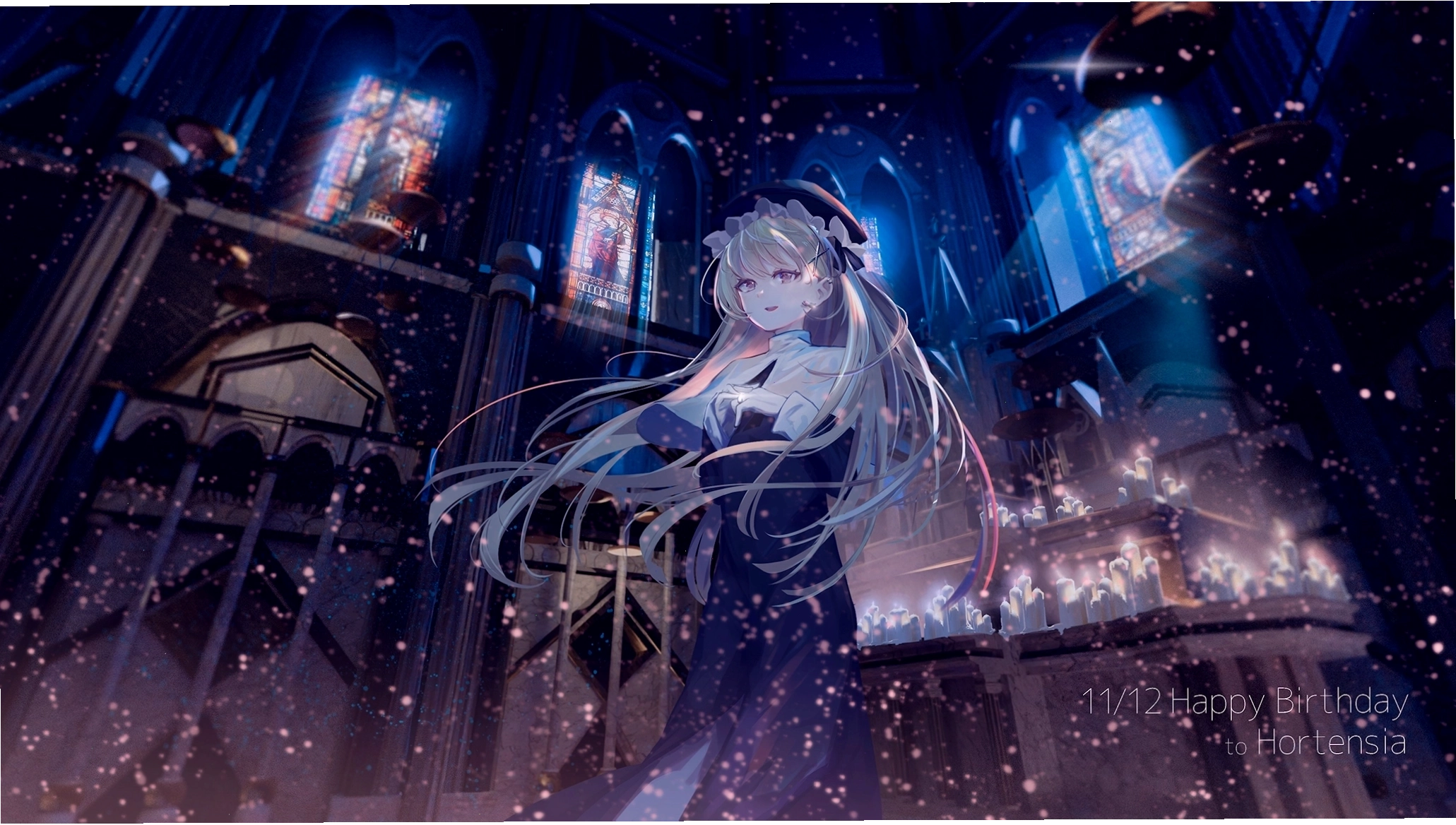 Cô gái nữ tu anime dễ thương