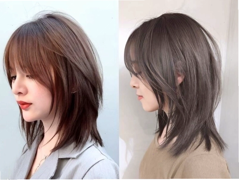 Đặc điểm của tóc mullet nữ với phần tóc hai bên ôm mặt và phía sau dài