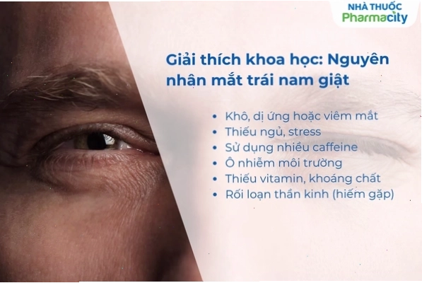 Giải thích hiện tượng mắt trái nam giật theo khoa học