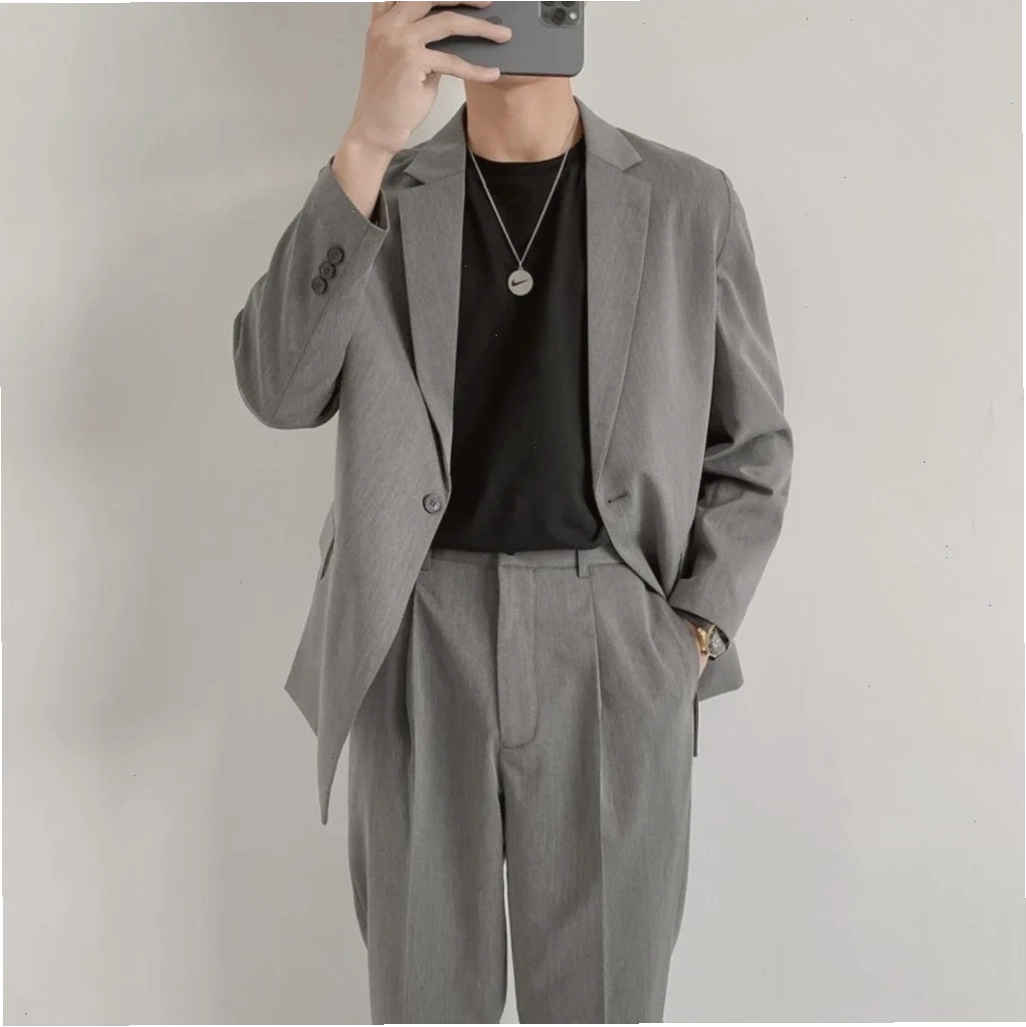 Gợi ý mix áo blazer nam với quần chinos trẻ trung