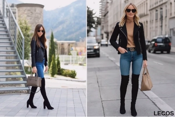 Gu thời trang sành điệu với quần jeans skinny và boot cổ cao