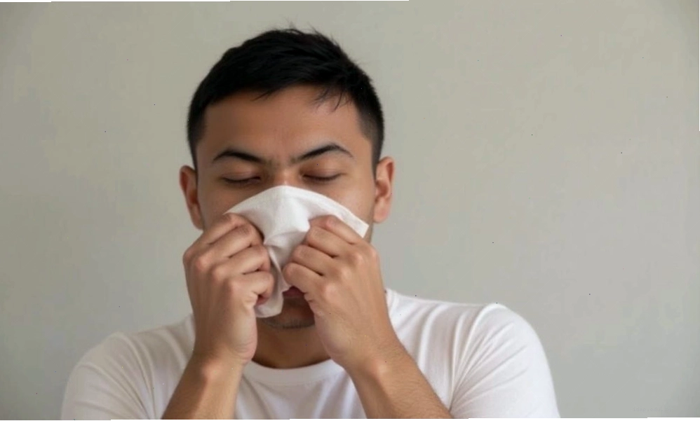 Hắt hơi là một trong những triệu chứng đi kèm viêm kết mạc do virus