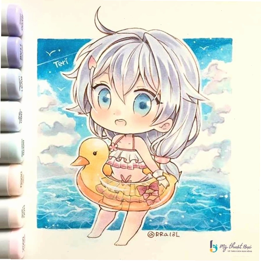 Hình ảnh anime chibi dễ thương, biểu cảm tinh nghịch