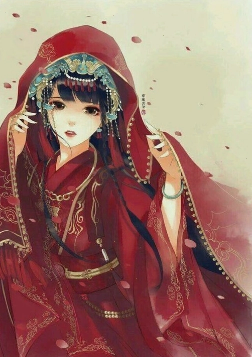 Hình ảnh cô gái anime cổ trang với nét đẹp thoát tục
