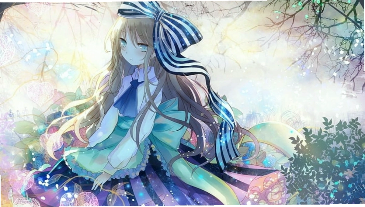 Hình ảnh cô gái anime trong bộ váy dễ thương phù hợp cho ai muốn vẽ trang phục anime cute