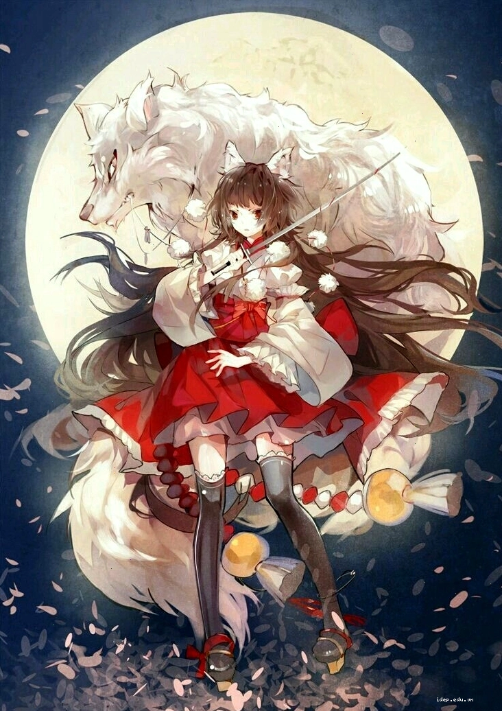 Hình ảnh cô gái anime trong trang phục fantasy