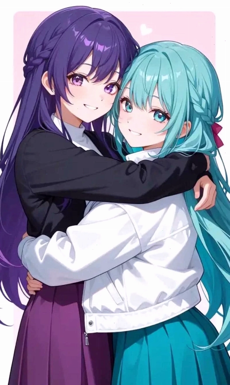 Hình ảnh đôi bạn thân anime cute, thể hiện tình bạn trong sáng