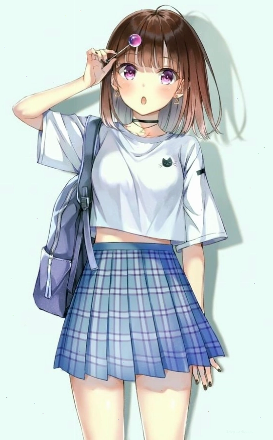 Hình ảnh gái anime ngầu với trang phục chiến binh
