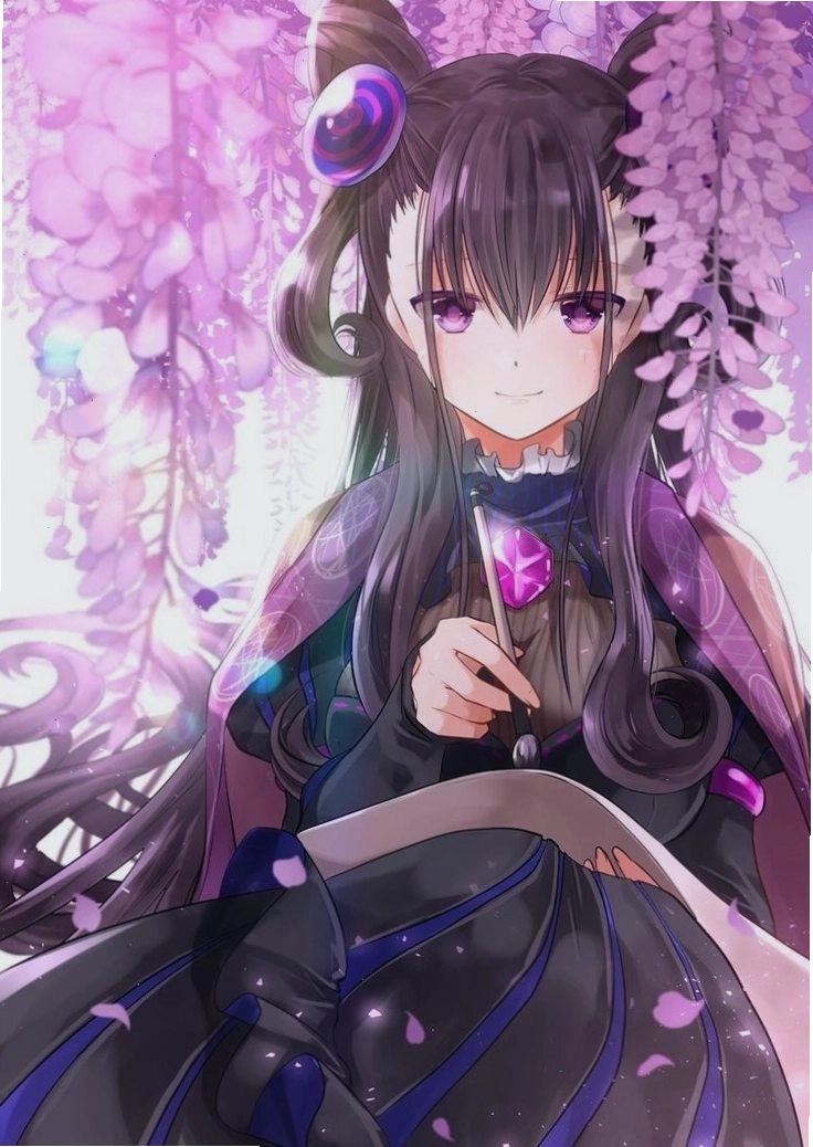 Hình ảnh gái anime xinh đẹp với mái tóc dài bồng bềnh