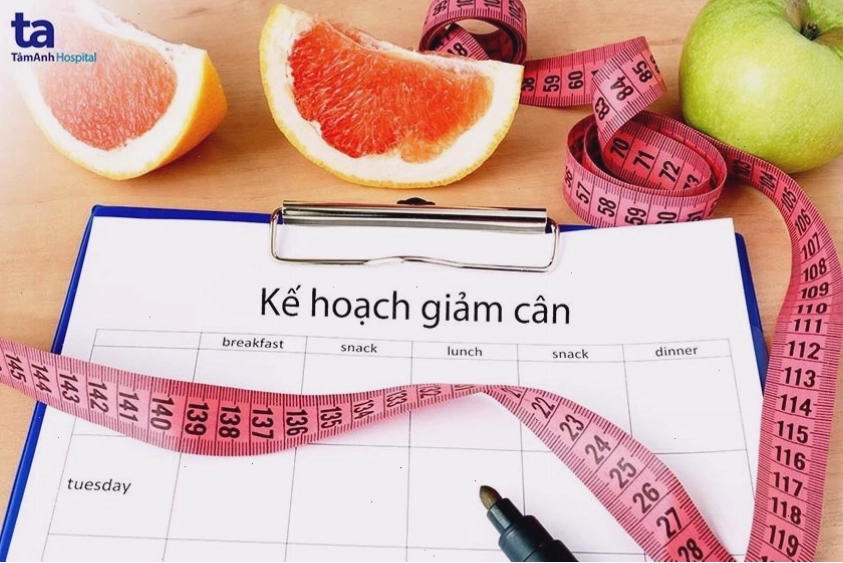 Hình ảnh minh họa kế hoạch giảm cân và chế độ ăn uống khoa học