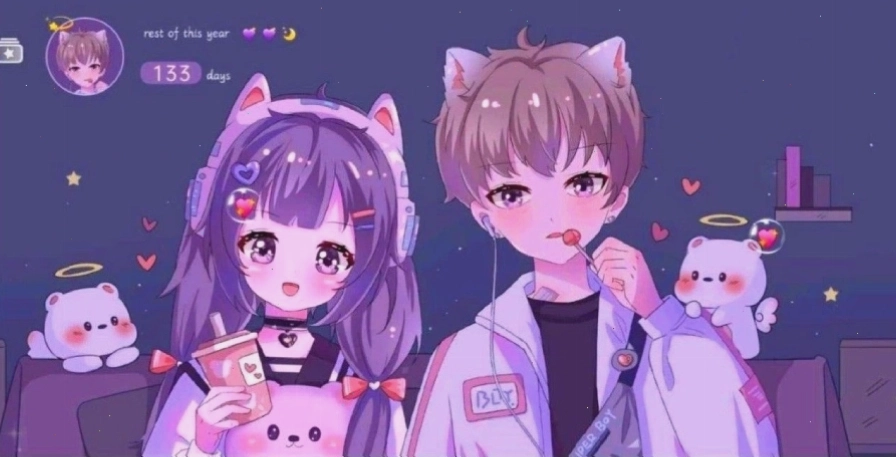 Hình nền anime 3D nữ nhân vật hành động với vũ khí