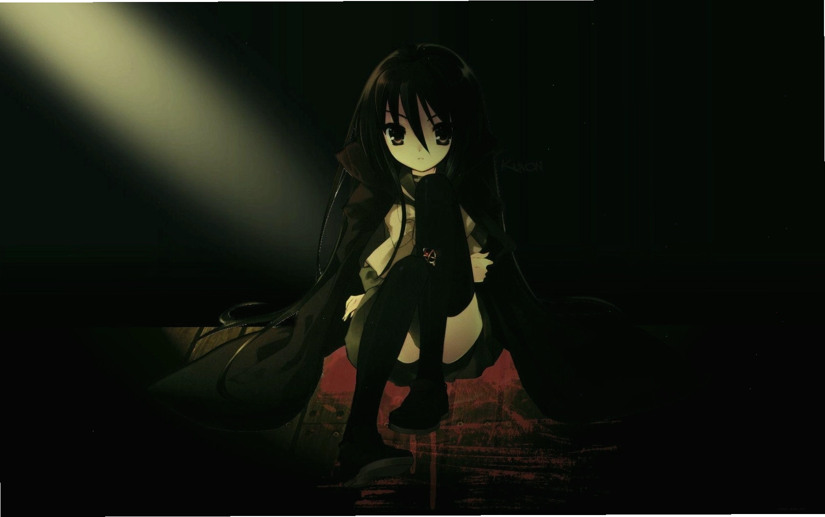 Hình nền anime phong cách đen trắng