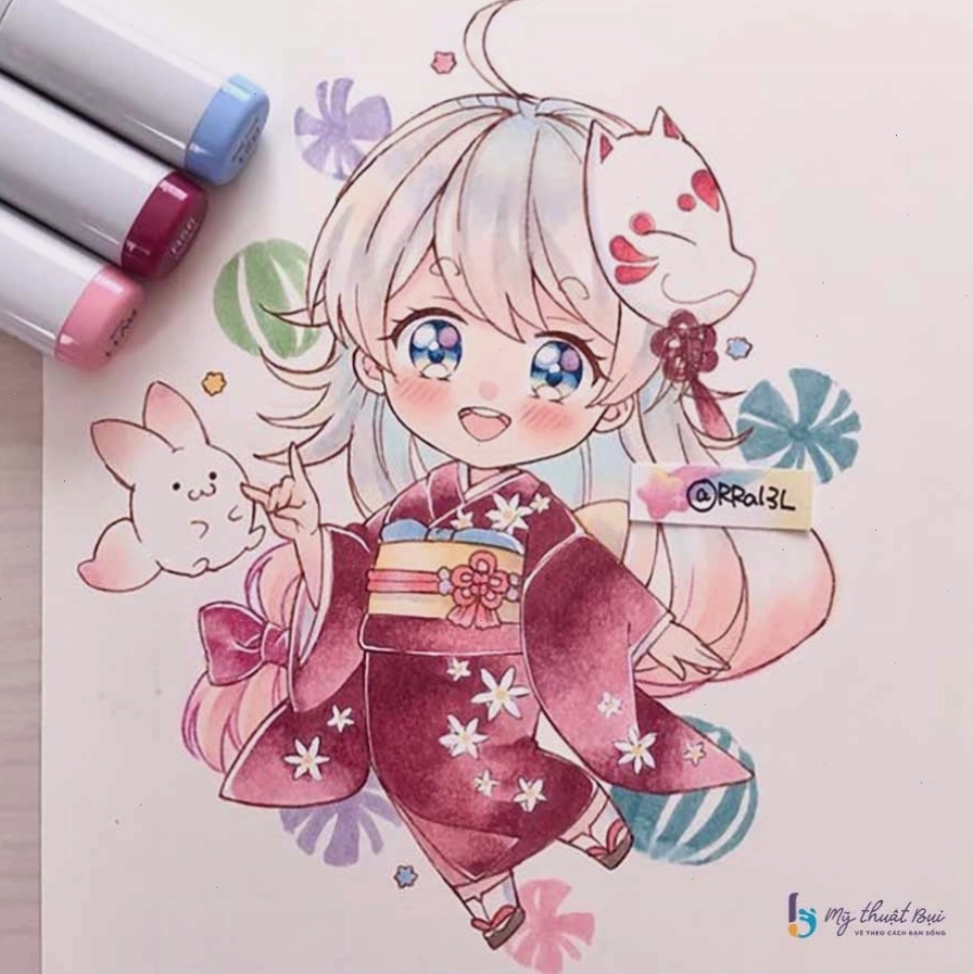 Hình vẽ anime chibi ngộ nghĩnh