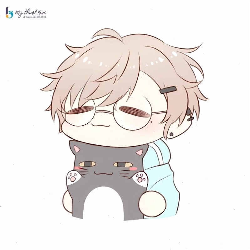 Hình vẽ chibi nam và nữ dễ thương