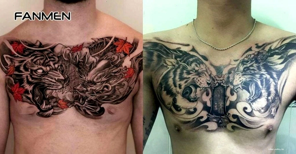 Hình xăm hổ đang vồ mồi