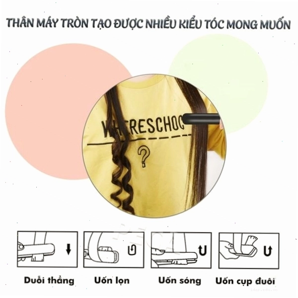 Hướng dẫn uốn tóc bằng máy duỗi đơn giản