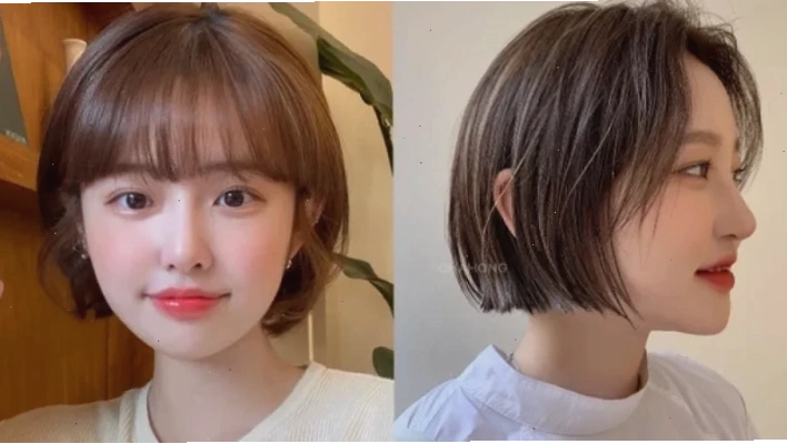 Kiểu tóc bob ngắn uốn cụp dịu dàng cho người có khuôn mặt gầy