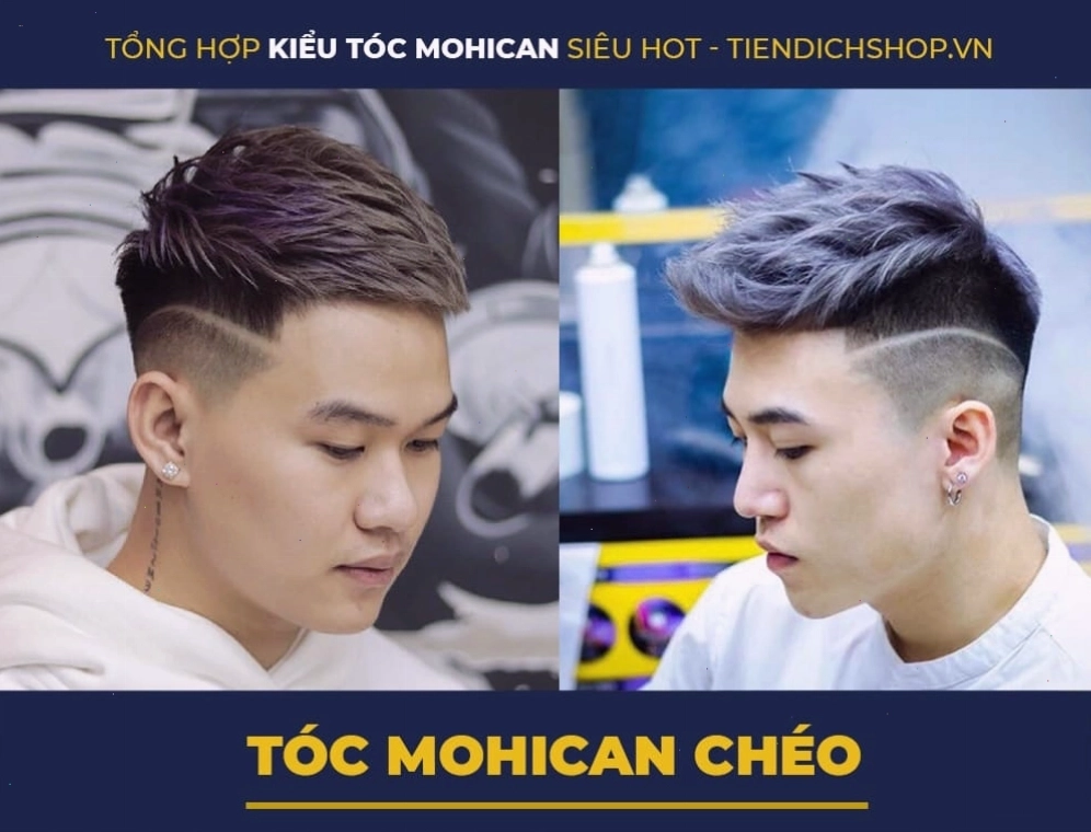 Kiểu tóc mohican chéo đầy phong cách