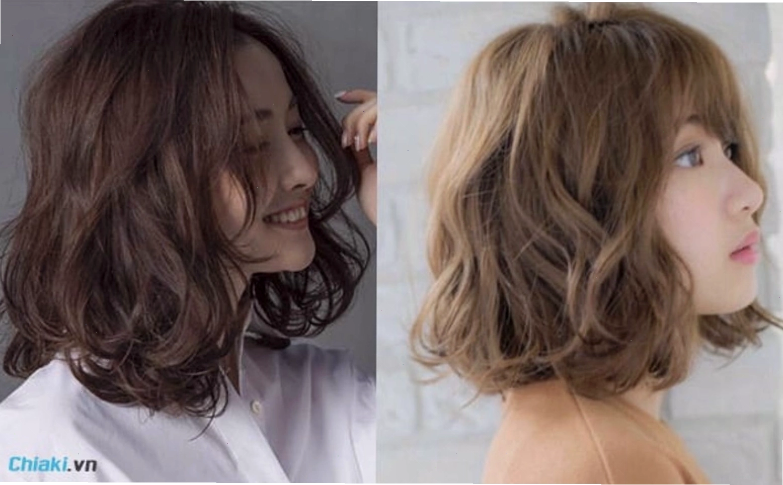 Kiểu tóc ngắn nữ đẹp uốn xoăn lơi bồng bềnh