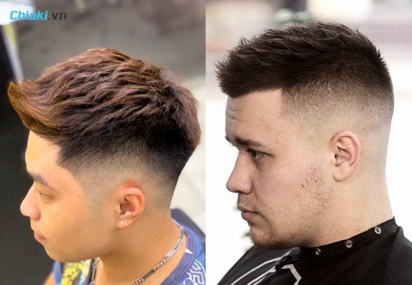 Kiểu tóc Quiff với phần đỉnh phồng giúp gương mặt nam mặt tròn thon gọn hơn