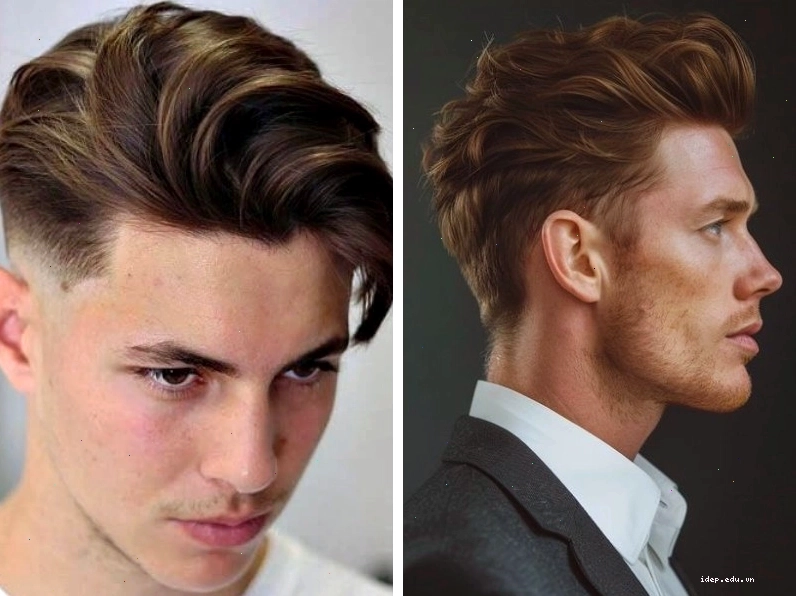 Kiểu tóc short quiff dài với phần mái vuốt ngược đầy phong cách