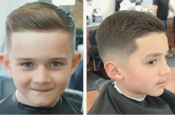 Kiểu tóc Side Part hai mái cân đối cho bé trai