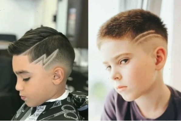 Kiểu tóc Undercut cá tính cho bé trai với phần đỉnh tóc tạo kiểu vuốt ngược
