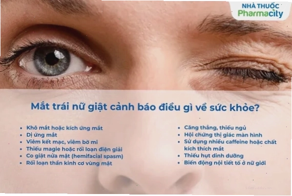 Mắt trái nữ giật cảnh báo bệnh gì theo y học