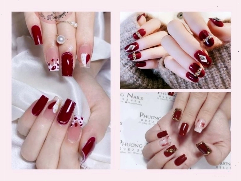 Màu đỏ mận là màu nail đẹp tôn da ngăm được ưa chuộng