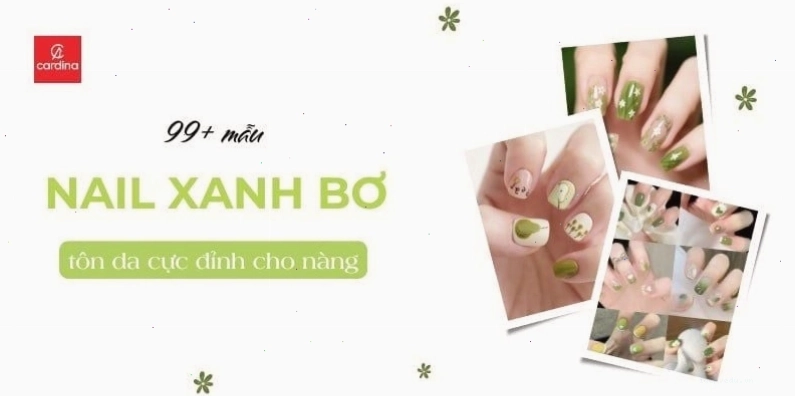 Mẫu móng chân đẹp màu xanh bơ với họa tiết chấm bi đáng yêu