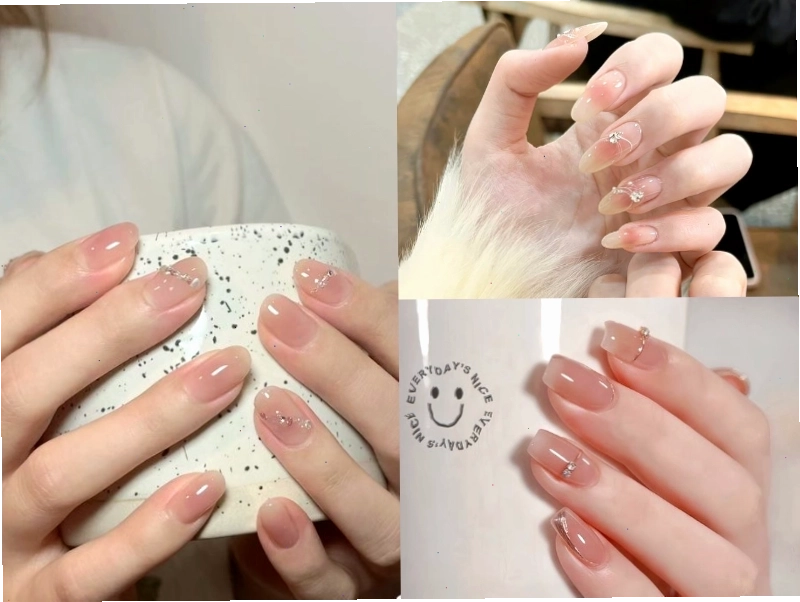 Mẫu nail cô dâu đơn giản, nhẹ nhàng phù hợp với phong cách thanh lịch