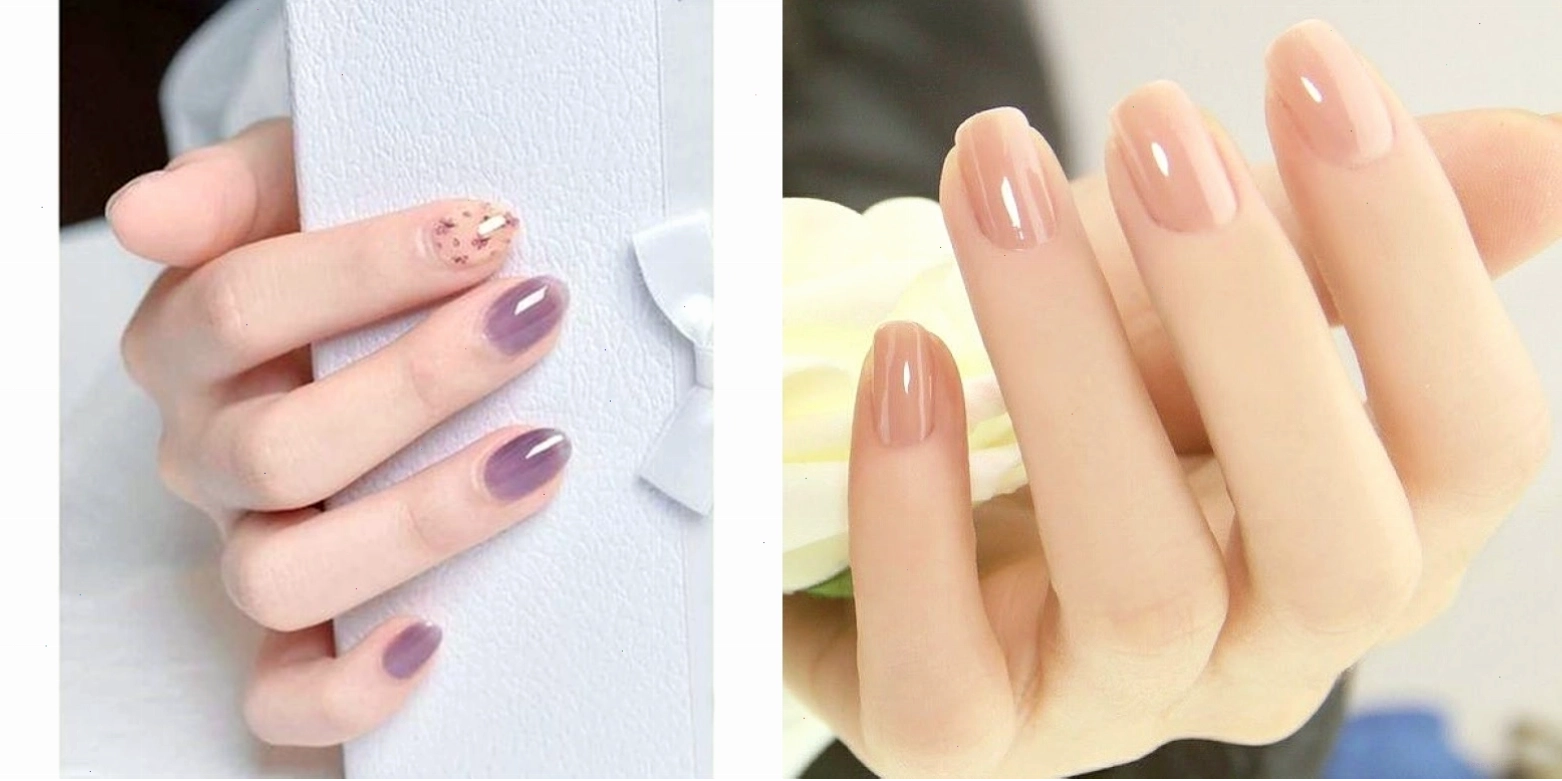 Mẫu nail đẹp màu đỏ với họa tiết đơn giản