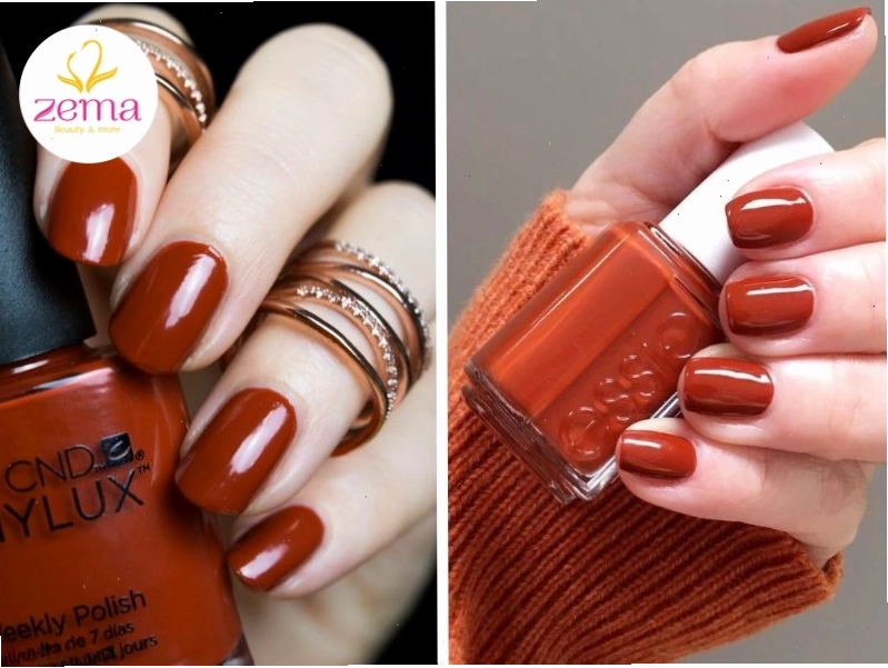 Mẫu nail đỏ gạch được chị em săn đón nhiệt tình