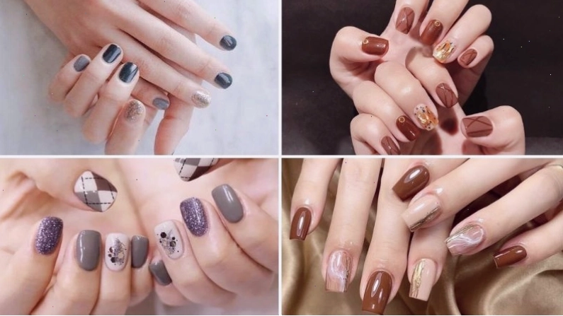 Mẫu nail đơn giản cho người có làn da ngăm với màu đỏ rượu sang trọng
