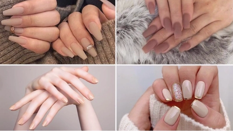 Mẫu nail đơn giản màu nude thanh lịch, dễ phối đồ