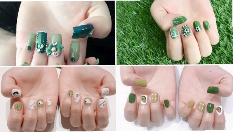 Mẫu nail đơn giản màu xanh ngọc bích sang trọng và tinh tế