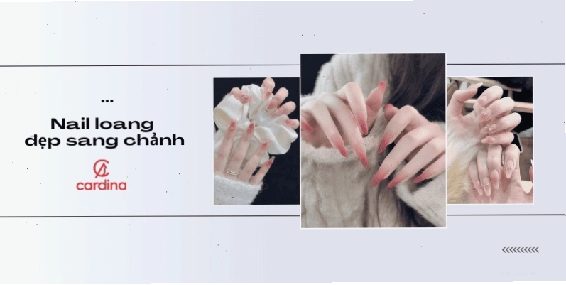 Mẫu nail loang đơn giản với tông màu nude và trắng tạo hiệu ứng lan tỏa nhẹ nhàng