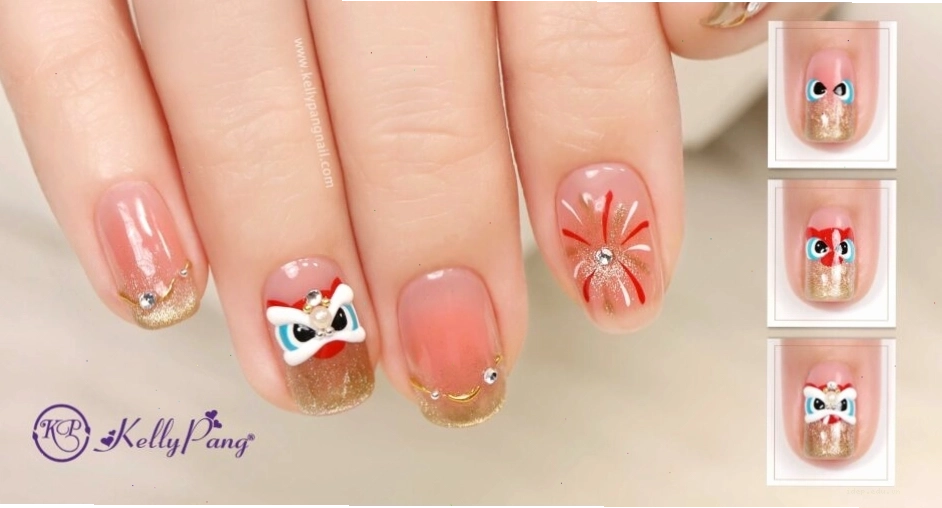 Mẫu nail mắt mèo kết hợp màu xanh lá cây ấn tượng