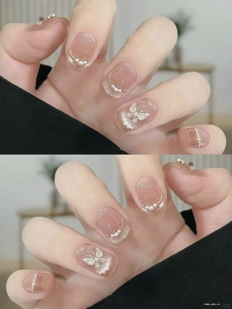 Mẫu nail mắt mèo màu cam đất trẻ trung cho chân