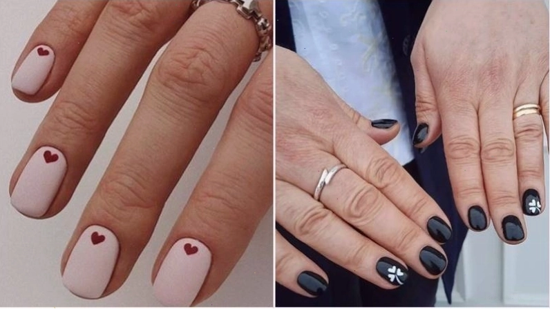 Mẫu nail tạo điểm nhấn độc đáo trên một vài ngón tay