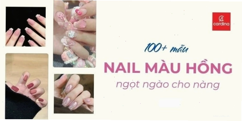 Mẫu nail trắng hồng pastel ombre dịu dàng