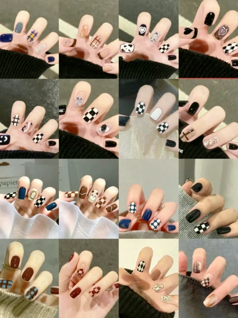 Mẫu nail vuông dài màu đỏ rượu quyến rũ