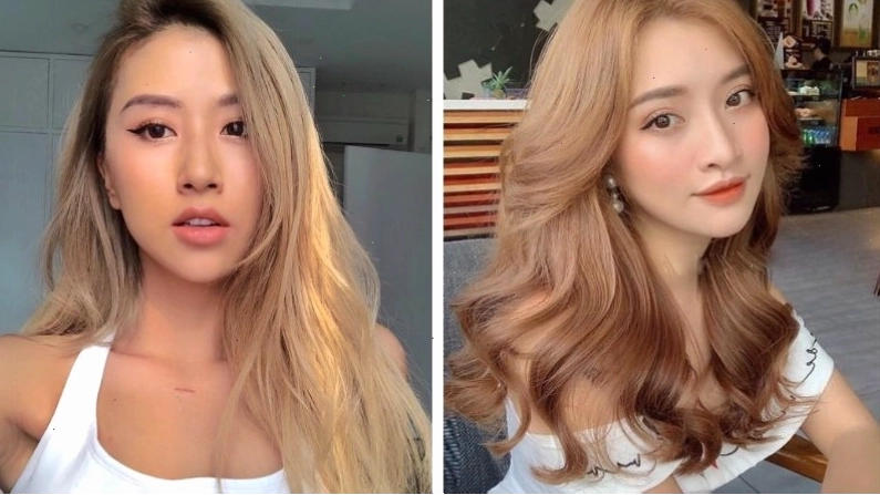 Mẫu tóc dài nhuộm vàng khói sang trọng và quyến rũ