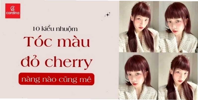 Mẫu tóc đỏ cherry quyến rũ với ánh hồng tinh tế
