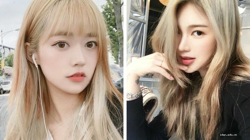 Mẫu tóc uốn nhuộm vàng khói ấn tượng