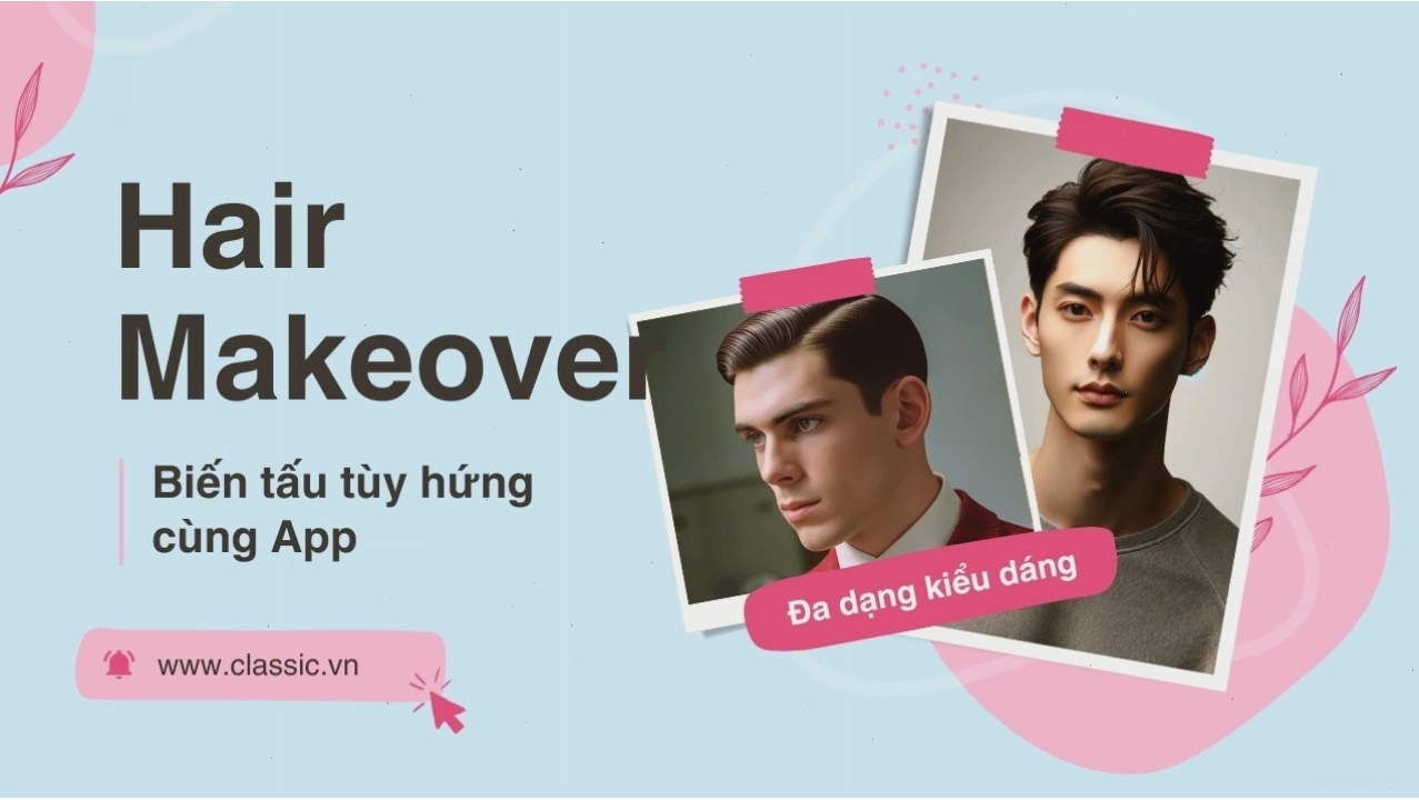 Minh họa các kiểu tóc nam phù hợp với khuôn mặt tròn