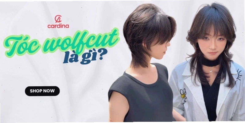 Minh họa kiểu tóc Wolf Cut với các lớp tóc tỉa phồng tự nhiên